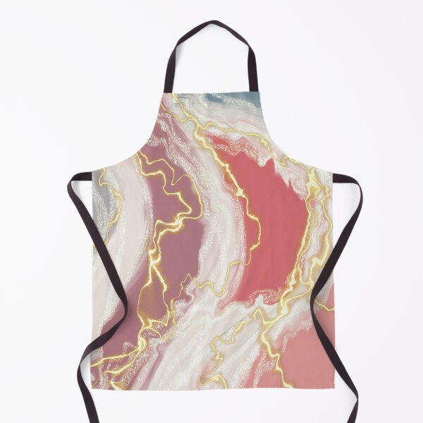 Item preview, Pastel and gold abstract fluid art with gold highlights  designed and sold by navitalidesign.