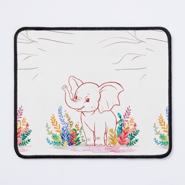 Item preview, Cute Elephant. Little elephant, colorful elephant, elephant drawing designed and sold by ElephantVibes.