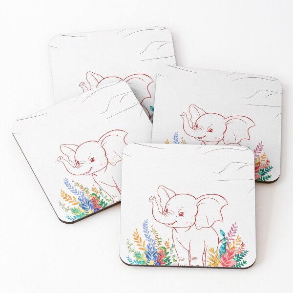 Item preview, Cute Elephant. Little elephant, colorful elephant, elephant drawing designed and sold by ElephantVibes.