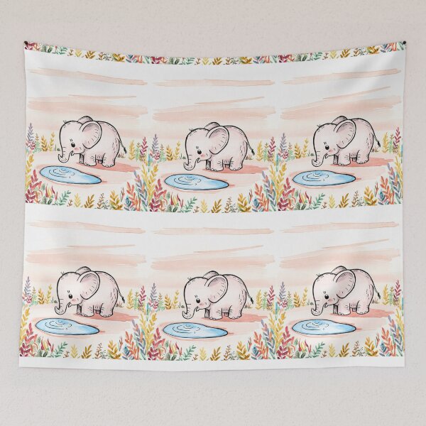 Item preview, Cute Elephant. Little elephant, colorful elephant, elephant drawing designed and sold by ElephantVibes.