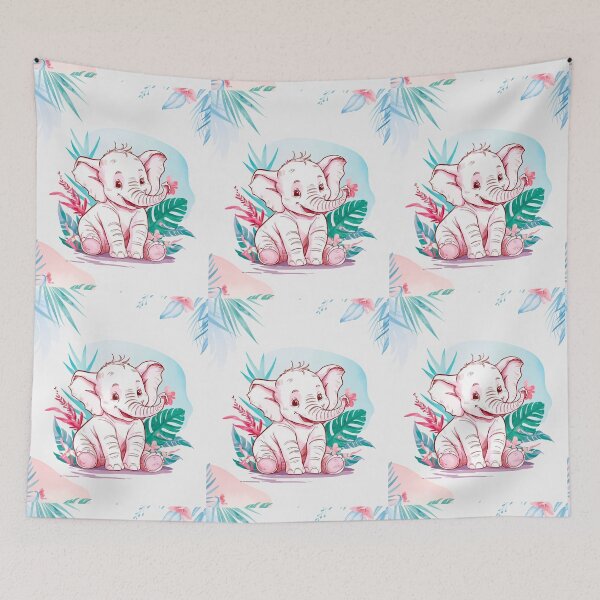 Item preview, Cute Elephant. Little elephant, colorful elephant, elephant drawing designed and sold by ElephantVibes.