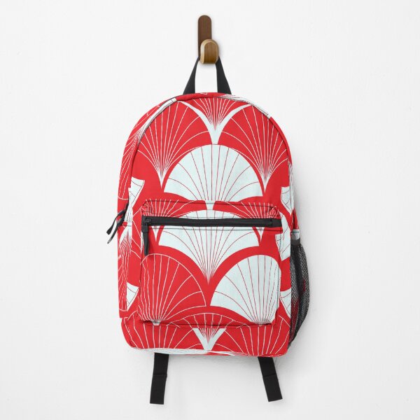 Item preview, Asian Art Deco Red And White Fan Pattern designed and sold by DEC02.