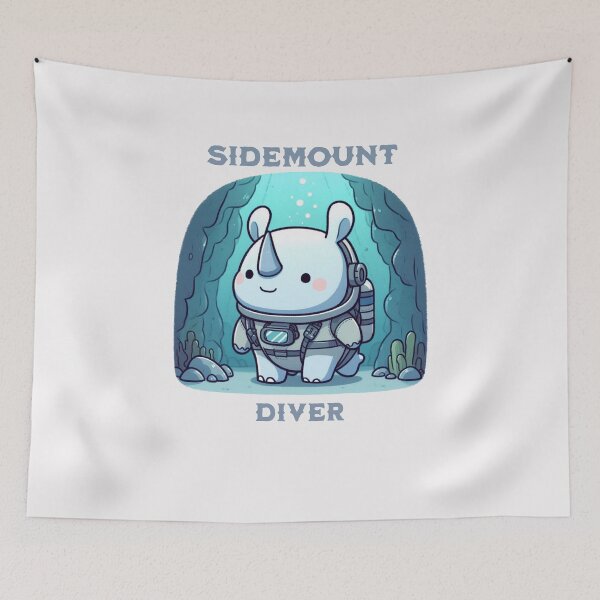 Item preview, cave diving Rhino designed and sold by LemuellTrends.