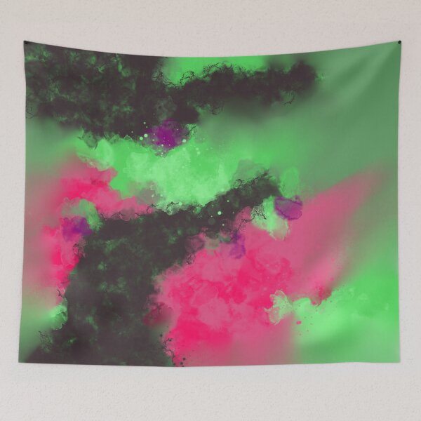 Item preview, Jungle Of Dreams - Green Pink Abstract designed and sold by Joey Santiago.