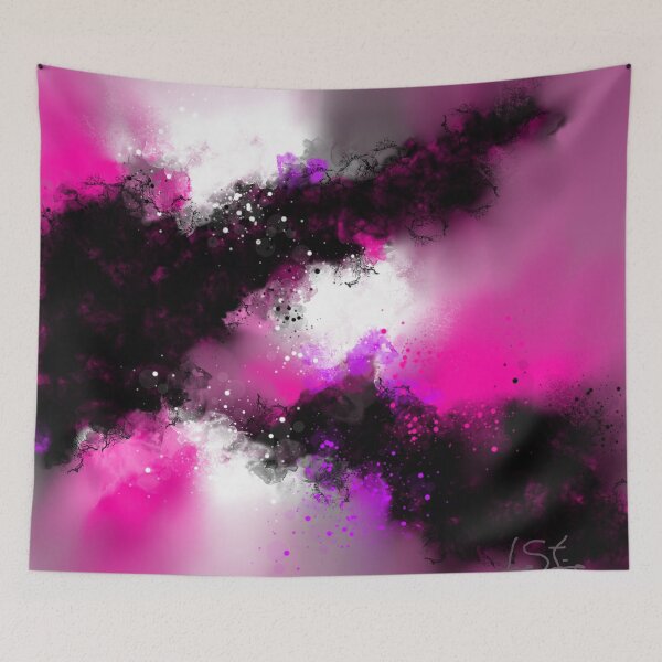 Item preview, The Queen Is In Love - Purple Pink Black White Abstract designed and sold by Joey Santiago.