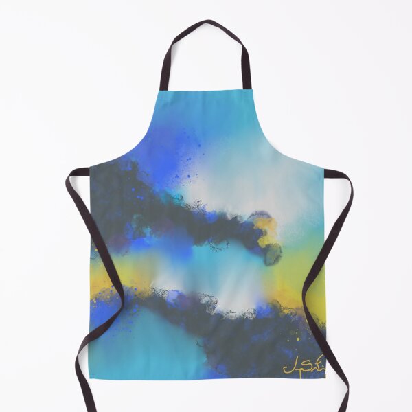 Item preview, Sky Is The Limit - Blue Yellow White Abstract designed and sold by Joey Santiago.
