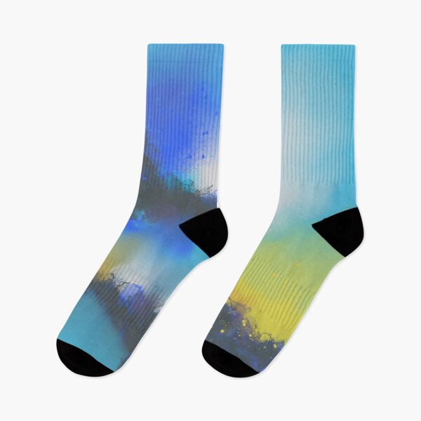 Item preview, Sky Is The Limit - Blue Yellow White Abstract designed and sold by Joey Santiago.