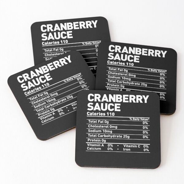 Item preview, Thanksgiving Christmas Cranberry Sauce Nutritional Facts designed and sold by CORJIDOG-ART.