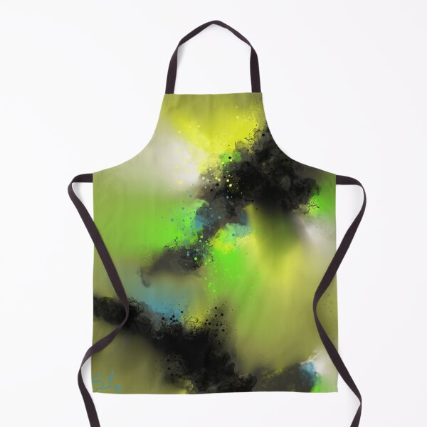 Item preview, Dropping The Ink - Green Yellow Black Abstract designed and sold by Joey Santiago.