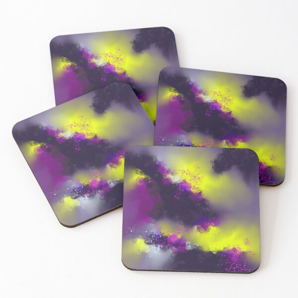 Item preview, Majesty - Yellow Purple Abstract designed and sold by Joey Santiago.
