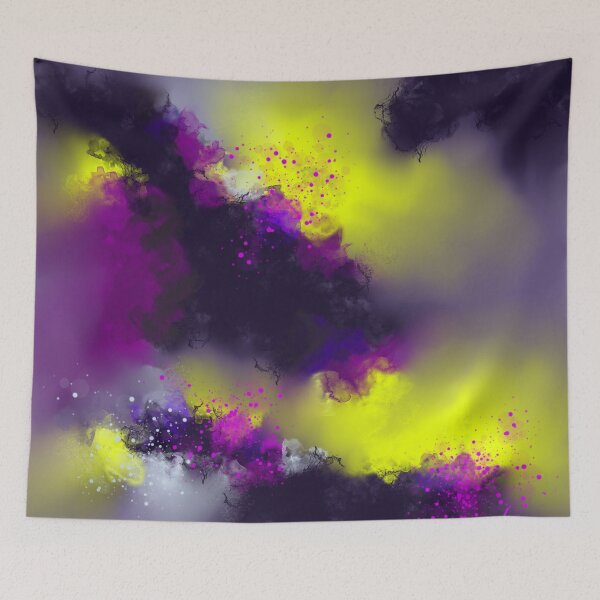 Item preview, Majesty - Yellow Purple Abstract designed and sold by Joey Santiago.