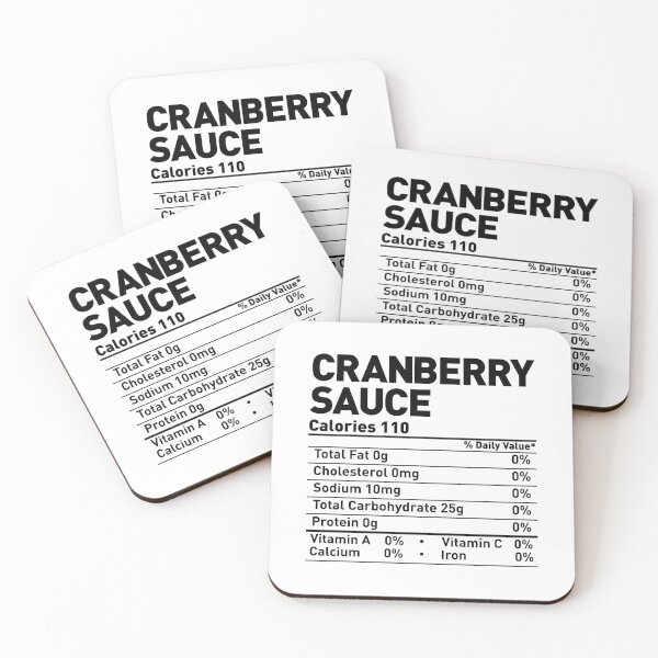 Item preview, Thanksgiving Christmas Cranberry Sauce Nutritional Facts designed and sold by CORJIDOG-ART.
