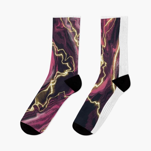 Item preview, Fuchsia pink abstract fluid art with gold highlights  designed and sold by navitalidesign.