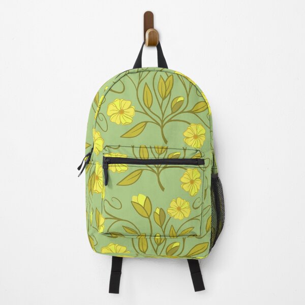 Item preview, Modern Art Nouveau floral vines in yellow, sage, and lime green designed and sold by MarySchwindt.