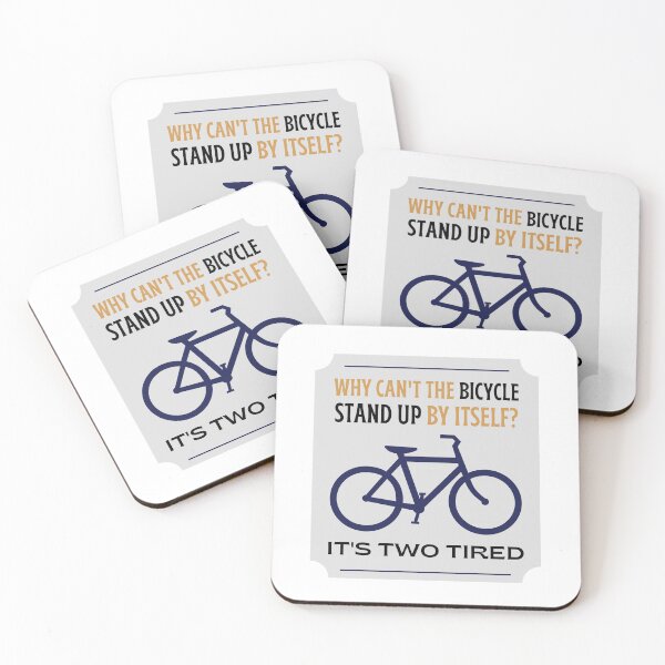 Item preview, Why Can't The Bicycle Stand Up By Itself? Funny Cool T shirts  designed and sold by KINGWANI.