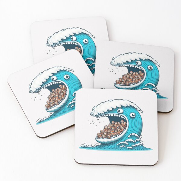 Item preview, cookie monster tsunami Monkey designed and sold by LemuellTrends.