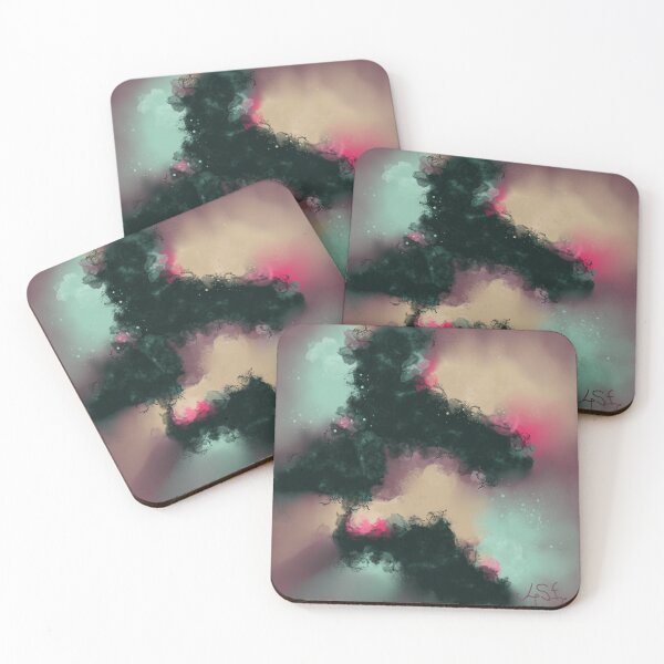Item preview, Day Dreaming - Pink Teal Clouds Abstract designed and sold by Joey Santiago.