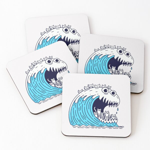 Item preview, cookie monster tsunami Cat designed and sold by LemuellTrends.