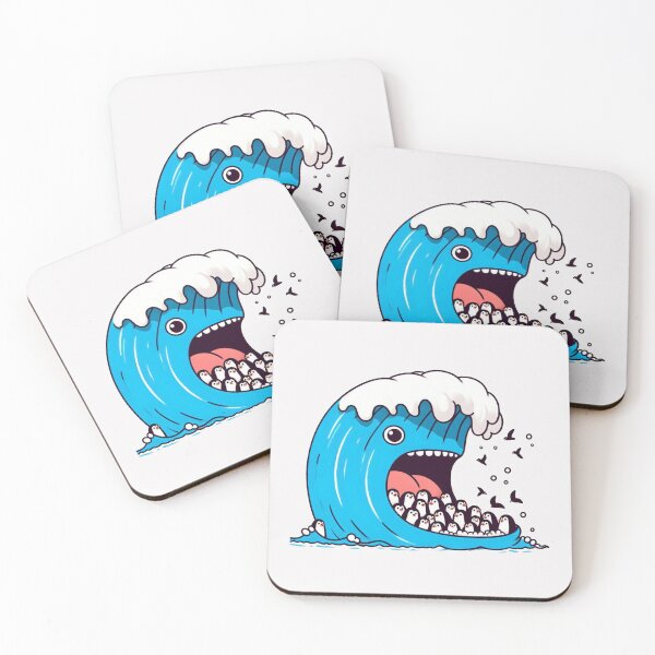 Item preview, cookie monster tsunami Penguin designed and sold by LemuellTrends.
