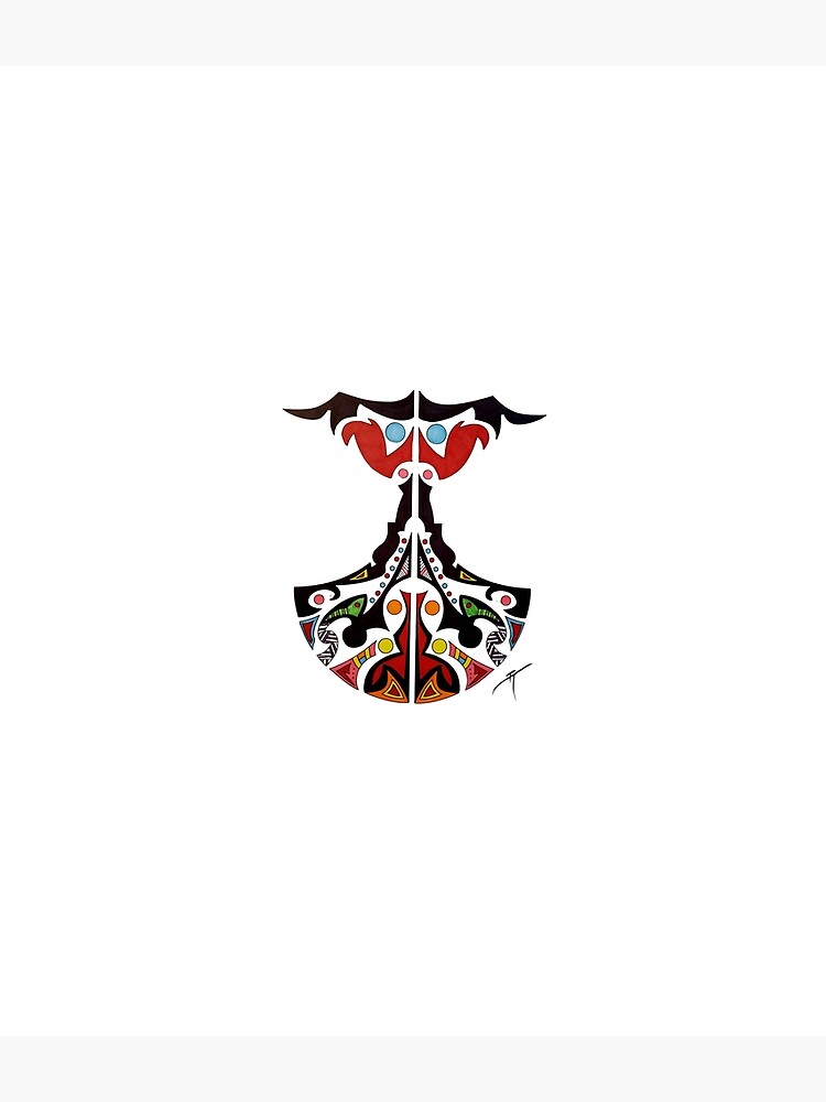 Thumbnail 3 of 3, Backpack, New Original Tattoo Drawing that is AI-Generated Coloring Page "Tribal Angel" designed and sold by Cracker3.