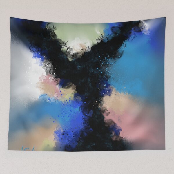 Item preview, Another Dreary Day  - Blue Pink Abstract designed and sold by Joey Santiago.