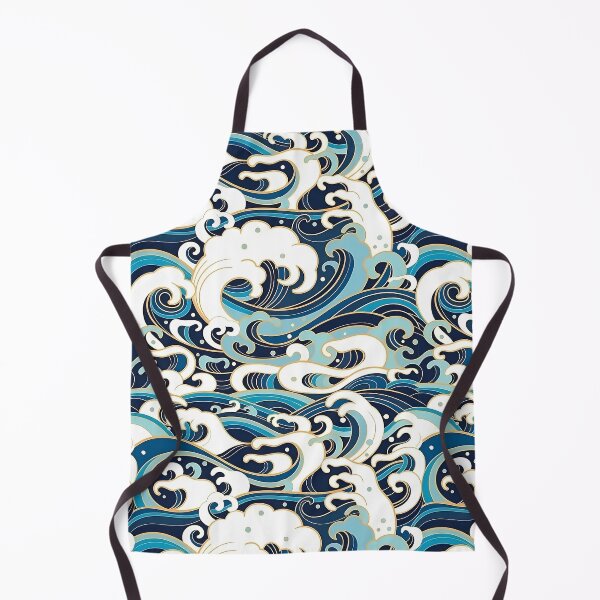 Item preview, Marine Pattern with Water Waves Style designed and sold by Teravill.