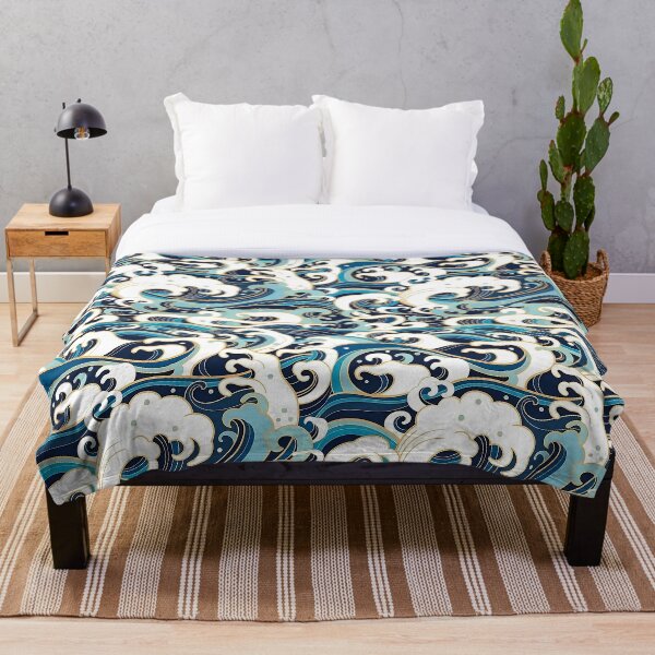 Item preview, Marine Pattern with Water Waves Style designed and sold by Teravill.
