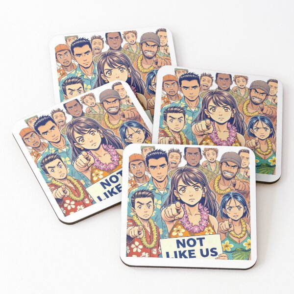 Item preview, Not Like Us - Manga Style Group Illustration designed and sold by KriticalDesigns.