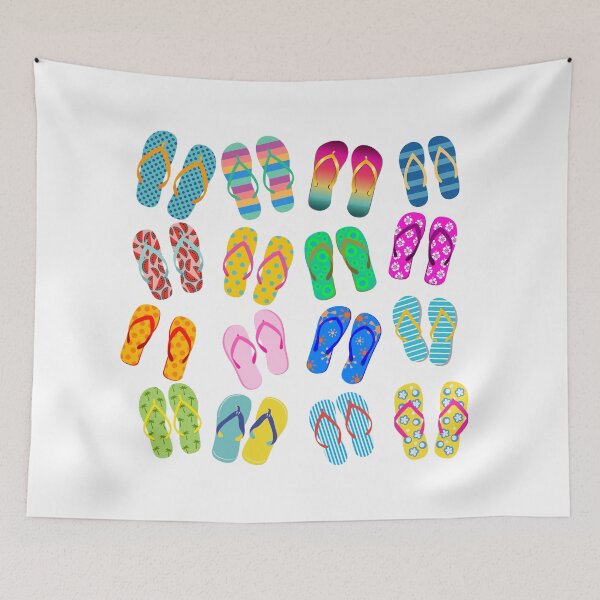 Item preview, Colorful Summer flip flops designed and sold by RockyTees1.