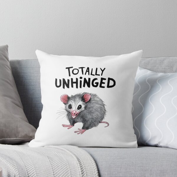 Item preview, Unhinged, FunnyFits70, possum, opossum, backyard critters, meme, animal antics, humorous animals, wildlife humor, crazy possum, totally unhinged, hilarious, funny, humor, nightlife, trashy,  designed and sold by FunnyFits70.