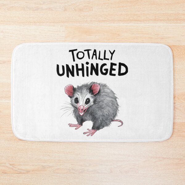 Item preview, Unhinged, FunnyFits70, possum, opossum, backyard critters, meme, animal antics, humorous animals, wildlife humor, crazy possum, totally unhinged, hilarious, funny, humor, nightlife, trashy,  designed and sold by FunnyFits70.
