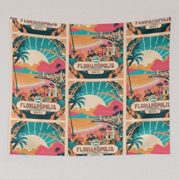 Item preview, Florianopolis Brasil Vintage Travel Tourism  designed and sold by TravelersGems.