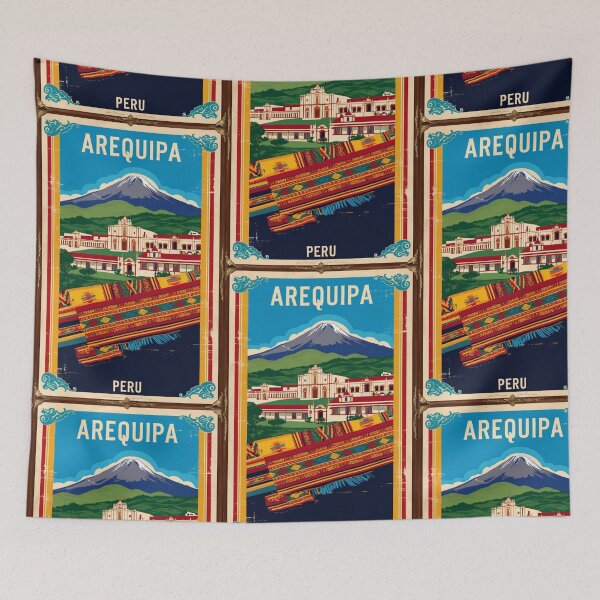 Item preview, Arequipa Peru Vintage Travel Tourism  designed and sold by TravelersGems.