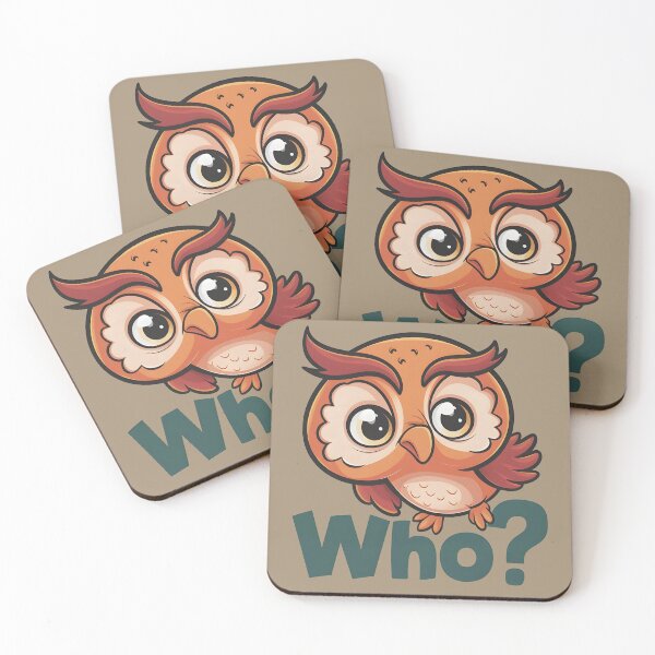 Item preview, Who? Cute Owl Asking for the Usual Question designed and sold by Delusion Tees.