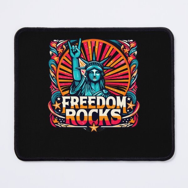 Item preview, Statue of Liberty Freedom Rocks USA Flag 4th July Retro designed and sold by smartrocket.