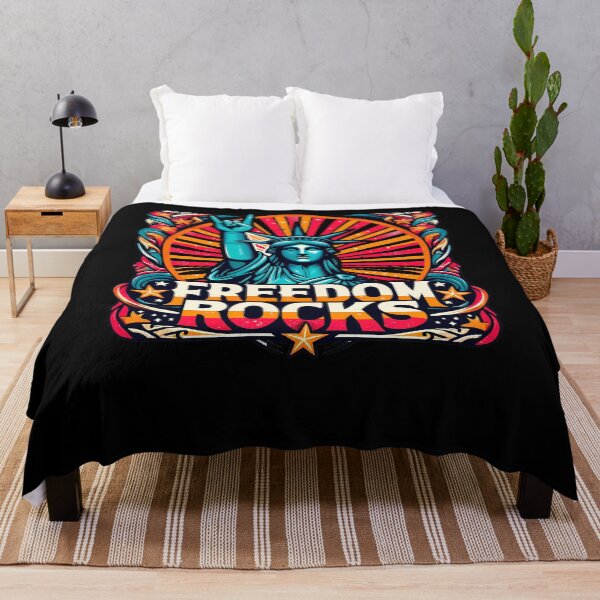 Item preview, Statue of Liberty Freedom Rocks USA Flag 4th July Retro  designed and sold by smartrocket.