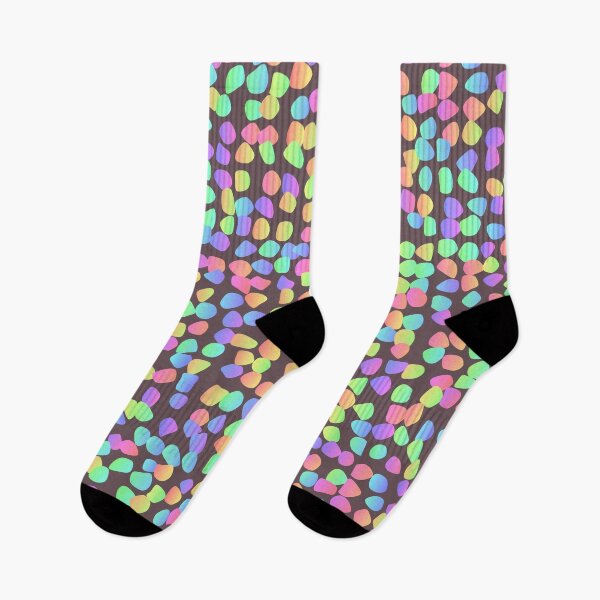 Item preview, Coffee Rainbow Candy Joy Blobs Happy Party Pattern designed and sold by EvergreenMotifs.