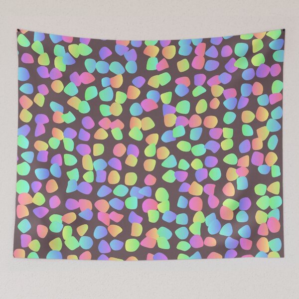 Item preview, Coffee Rainbow Candy Joy Blobs Happy Party Pattern designed and sold by EvergreenMotifs.