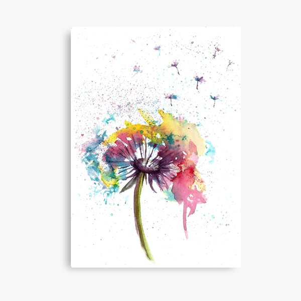 Dandelion abstract flowers Canvas Print