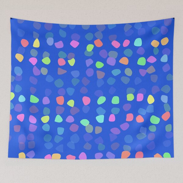 Item preview, Blue Raspberry Candy Rainbow Joy Happy Party Pattern designed and sold by EvergreenMotifs.