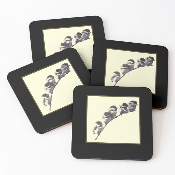 Item preview, Darling Cole Tit Birds on a Branch, Print from the 1800's designed and sold by MountMercantile.