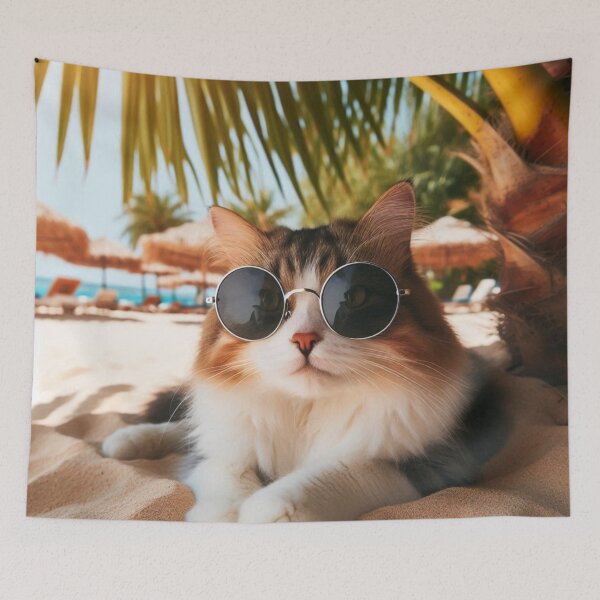 Item preview, The cat enjoys the sand designed and sold by DadaVa.
