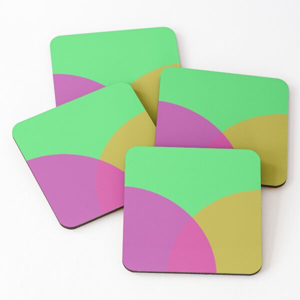 Item preview, Tricolor Gradient Overlap Circles Simple Geometry Pattern designed and sold by EvergreenMotifs.