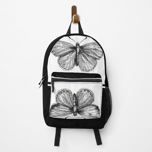 Item preview, Vintage Butterfly Black and White Block Print designed and sold by MountMercantile.