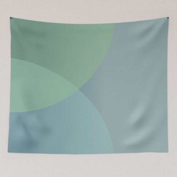 Item preview, Tricolor Gradient Overlap Circles Simple Geometry Pattern designed and sold by EvergreenMotifs.