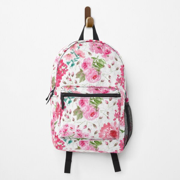 Item preview, Pink Floral Pattern Watercolor Painting Flowers designed and sold by Jaana Day.