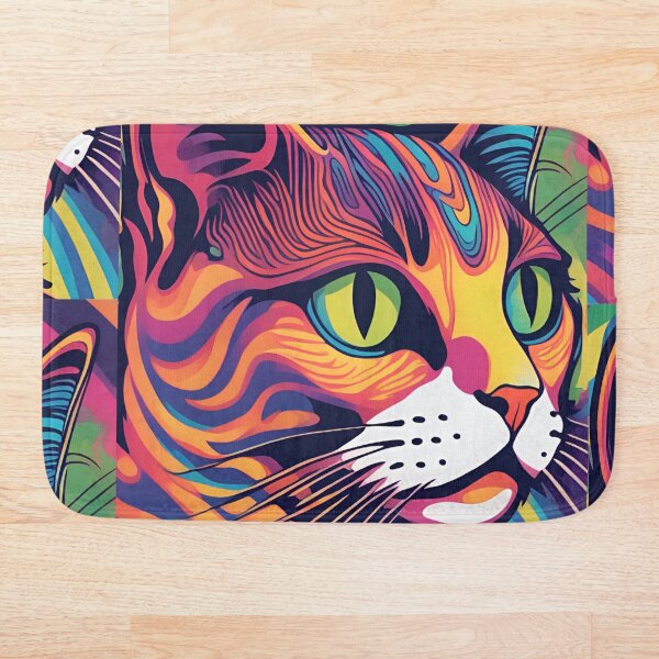 Item preview, Psychedelic cat designed and sold by MisfitMind.
