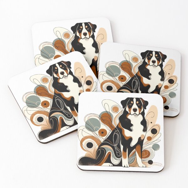 Item preview, Abstract Floral Appenzeller Sennenhund designed and sold by TheAnimalZ00.