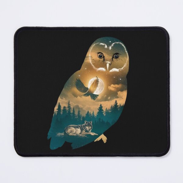 Item preview, owl  nature animals fox wolf moon forest trees animal wilderness wolves wildlife blue wolf night designed and sold by thechoice1.