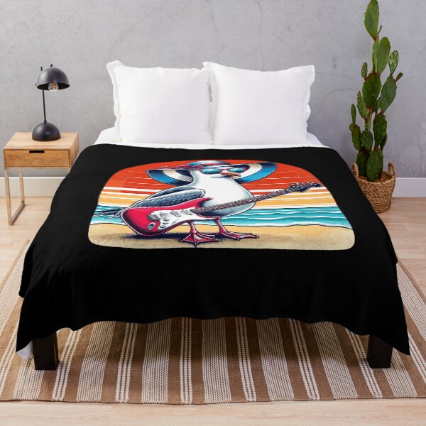 Item preview, Funny Seagull With Beach Hat And Electric Guitar Art designed and sold by Dressed For  Duty.